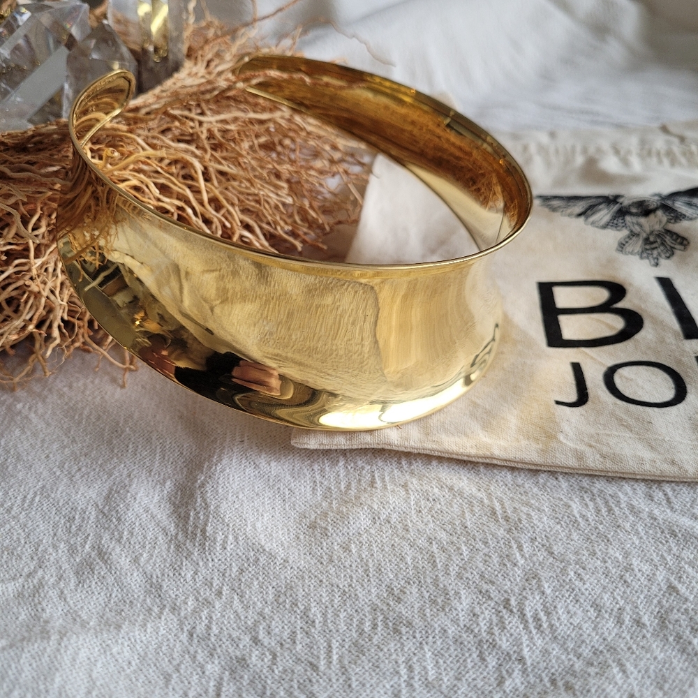 Solid brass statement collar tribal NECKLACE … - Picture 3 of 4